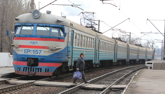 транспорт, электричка, рельсы, поезд