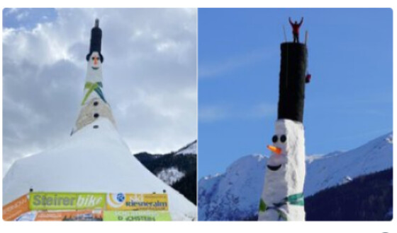 В Австрії з&#8217;явився найвищий сніговик в світі, його занесено в Книгу рекордів Гіннесса
