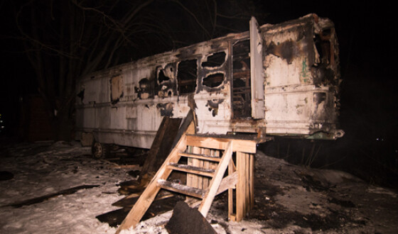 В Киеве горели бараки строителей