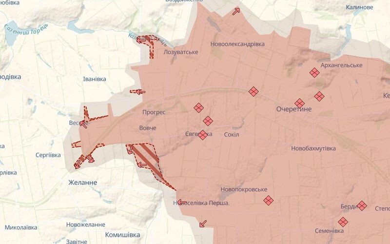 Окупанти просунулися у селі Веселе на покровському напрямі