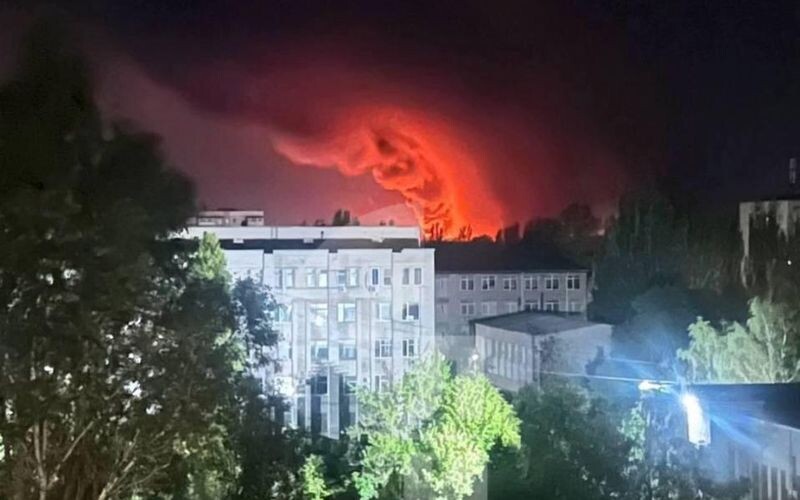 Окупований Луганськ був під атакою дронів цієї ночі