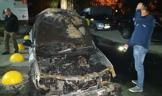 Під Києвом спалили автомобіль програми «Схеми». ФОТО
