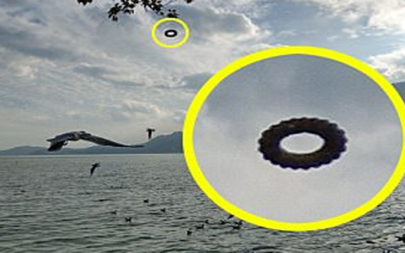 В Китае турист увидел НЛО в форме пончика