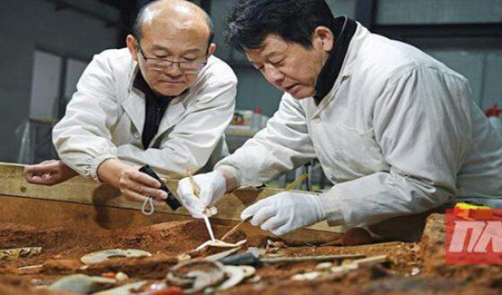 В Китае строители обнаружили гигантский саркофаг