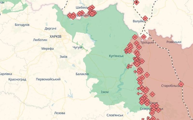 Окупанти просуваються у напрямку річки Оскол на Харківщині