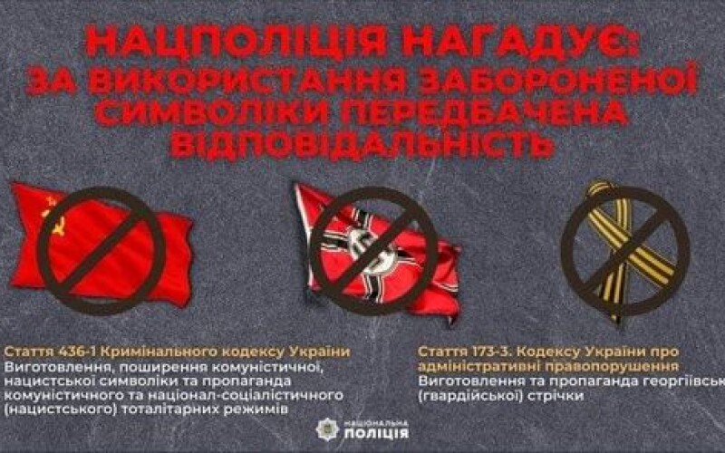 В Україні нагадали про кримінальну відповідальність за використання забороненої символіки