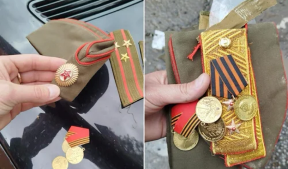 На Закарпатті священник УПЦ МП прогулювався в підряснику із забороненою символікою