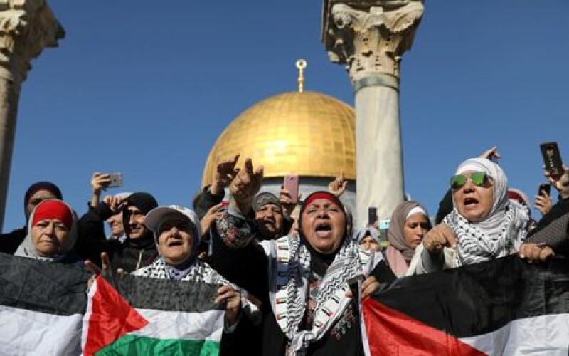 В Иерусалиме прошел массовый протест палестинцев