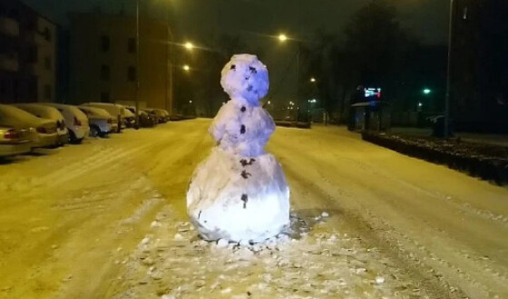 У Польщі величезний сніговик став винуватцем скандалу