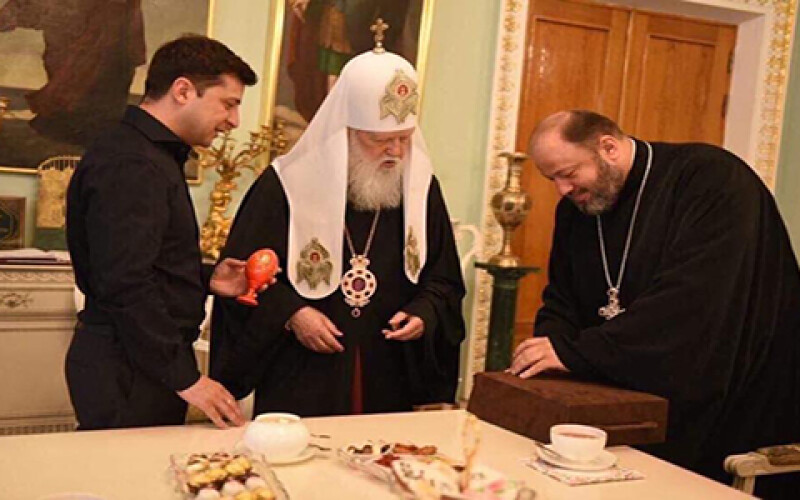 Володимир Зеленський зустрівся з Патріархом Філаретом та митрополитом Епіфанієм