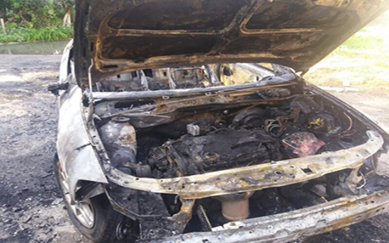 В Запорожской области сгорел автомобиль