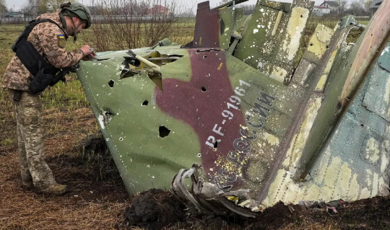 Рештки Су-25 окупантів впали недалеко від східних околиць Лозового