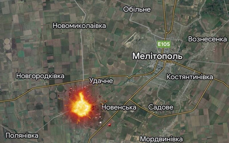 Поблизу Мелітополя на позиціях окупантів пролунав вибух