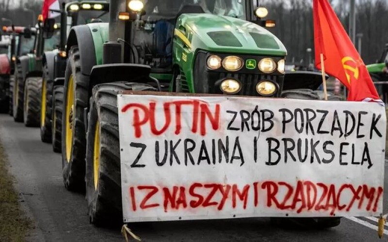 Серед учасників польської блокади кордону помітили російський слід