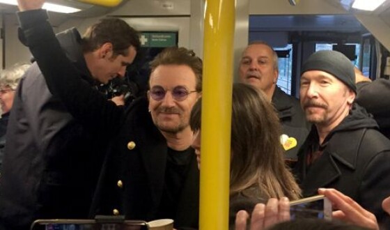 Группа U2 выступила в берлинском метро