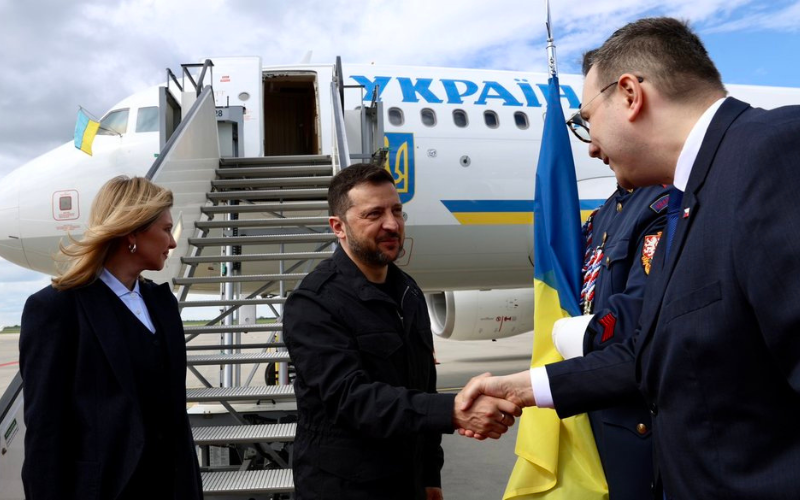 Зеленський прибув до Чехії з візитом