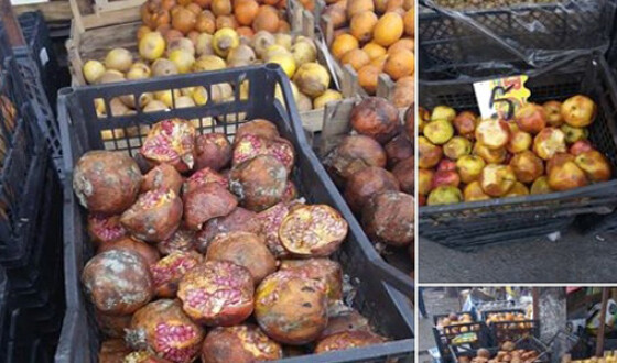 На рынке в Николаеве продают гнилые фрукты. Фотофакт