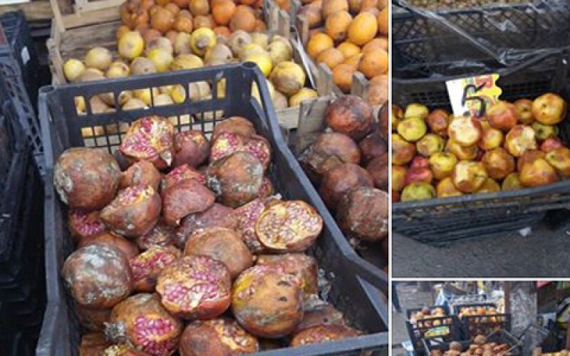 На рынке в Николаеве продают гнилые фрукты. Фотофакт