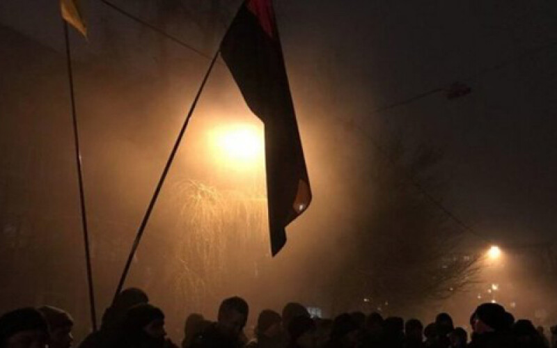 Факельное шествие в Киеве: стычки с полицией