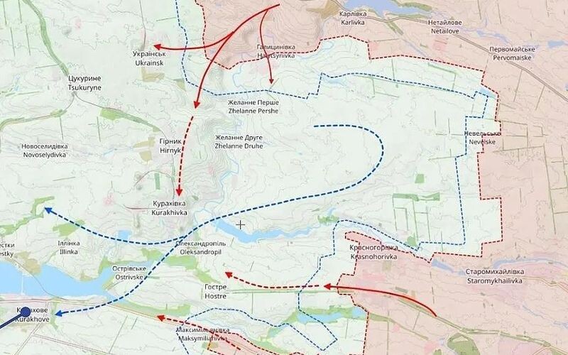 ЗСУ загрожує оточення на південь від Покровська