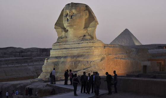 В Египте обнаружили статую сфинкса
