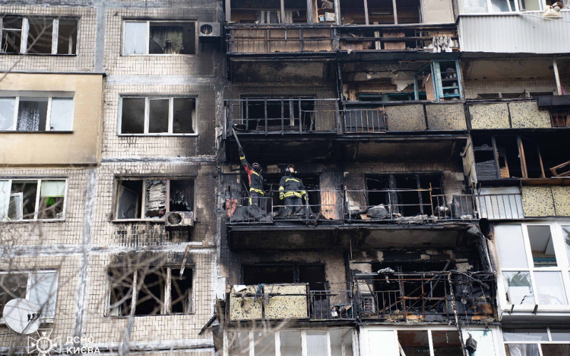 У Києві завершили ліквідацію наслідків нічного обстрілу РФ