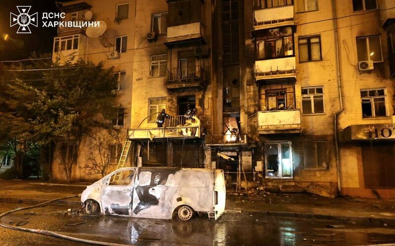 У Харкові ворог спричинив чисельні руйнування атакою ударних дронів