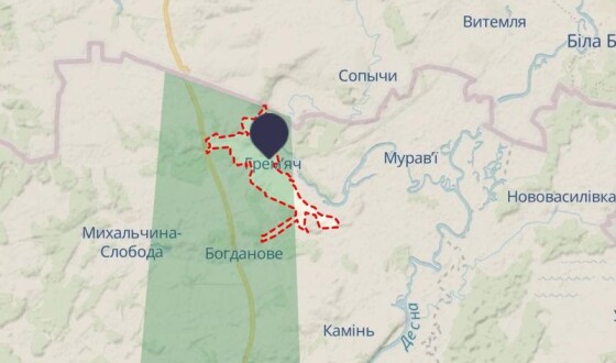 Російська ДРГ встановила прапор на мосту через річку Судість на Чернігівщині