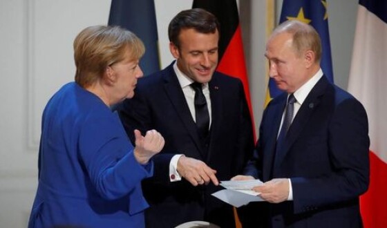 Путін обговорив з Меркель і Макроном процес розв&#8217;язання конфлікту на Донбасі
