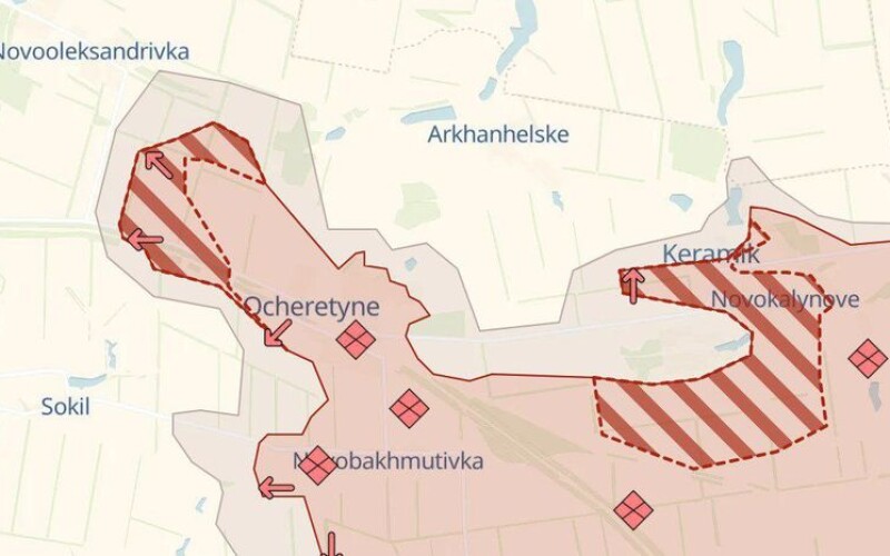 Окупаційна армія просунулася на фронті поблизу Очеретине