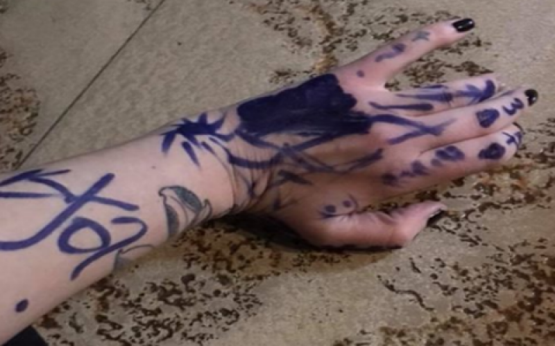Анастасия Приходько показала необычный рисунок на руке