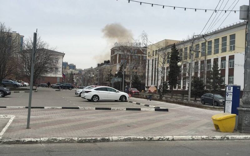 У Бєлгороді ударний дрон впав на будівлю ФСБ