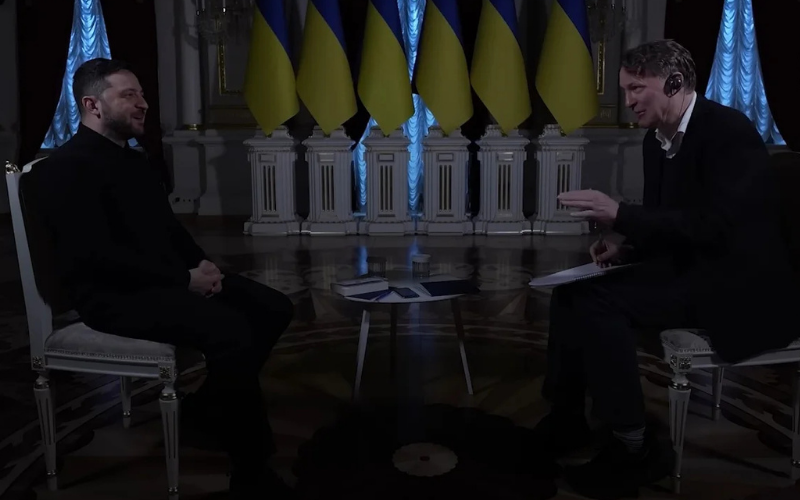 Під час інтерв’ю Зеленського в Маріїнському палаці двічі вимикалося світло