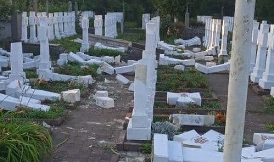 Під Львовом хлопець зруйнував майже 60 хрестів і пам&#8217;ятників на могилах січових хрестів